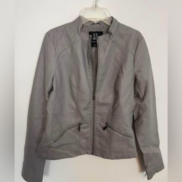 New York & Co Leather Jacket - Picture 3 of 5